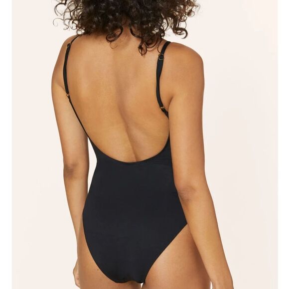 Andie The Laguna One Piece Swimsuit Black size S NWT minimalist - Picture 2 of 8